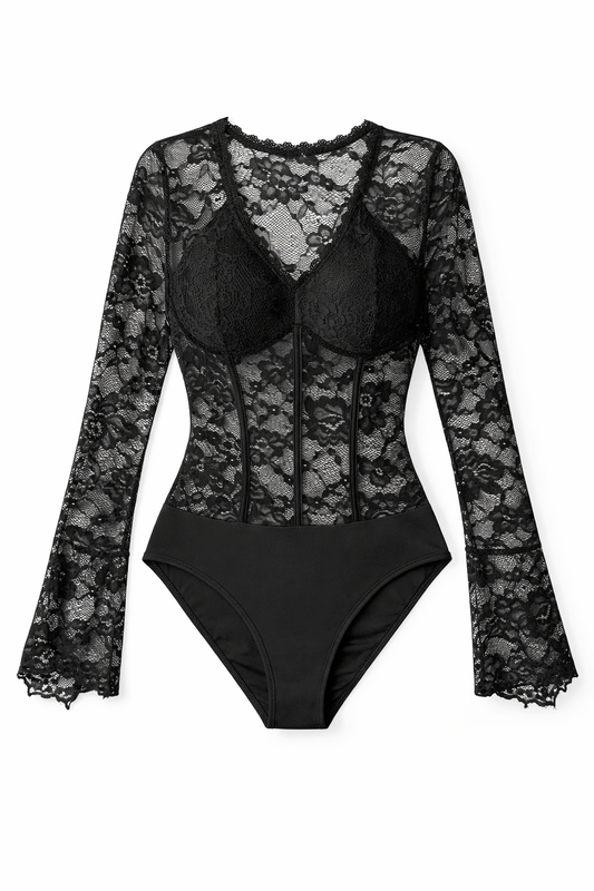 Lace Long Sleeve Bodysuit